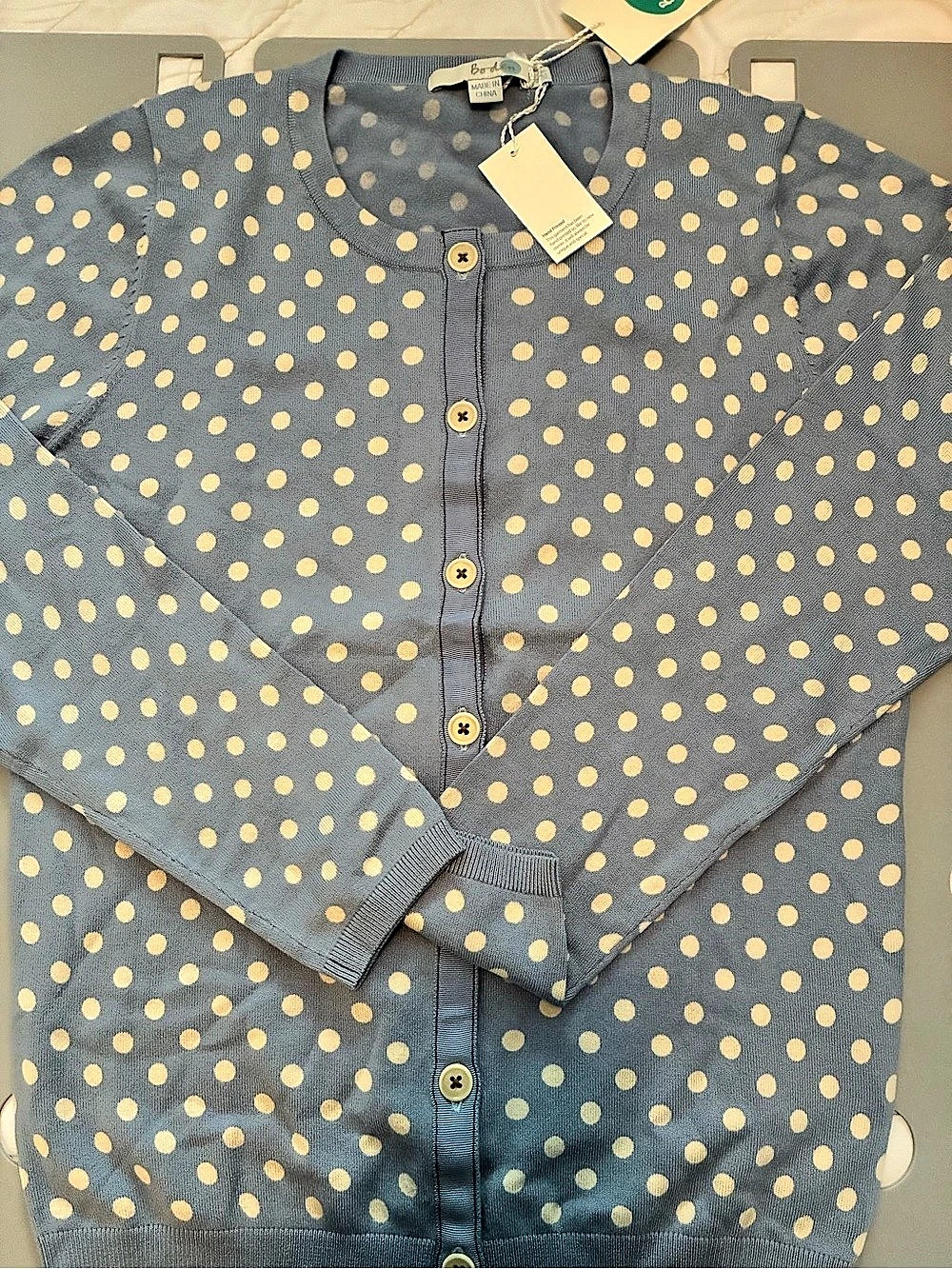 Boden Polka-dot Cardigan Sweater NWT - Picture 2 of 8